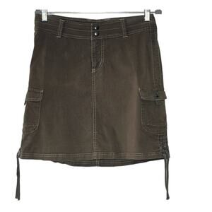 KUHL‎ WOMEN'S OLIVE GREEN CARGO POCKETS MINI SKIRT SIZE 6